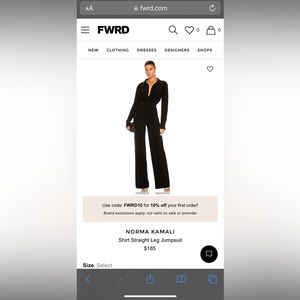 Black Norma Kamali Jumpsuit